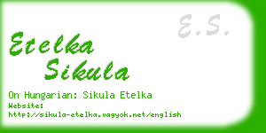 etelka sikula business card